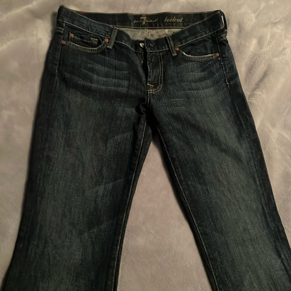 Dark wash seven for all mankind original boot cut size 27